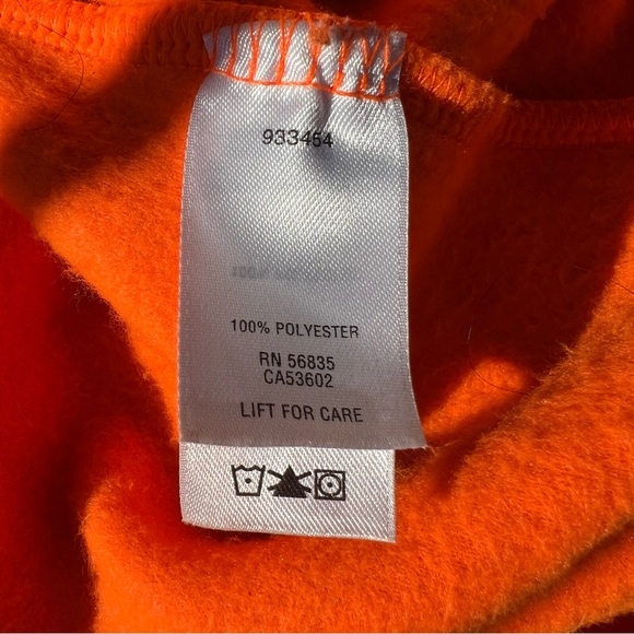 Cabela's Blaze Orange Jacket Large Men’s Ultra Soft Fleece Lightweight Hunting - Picture 6 of 8